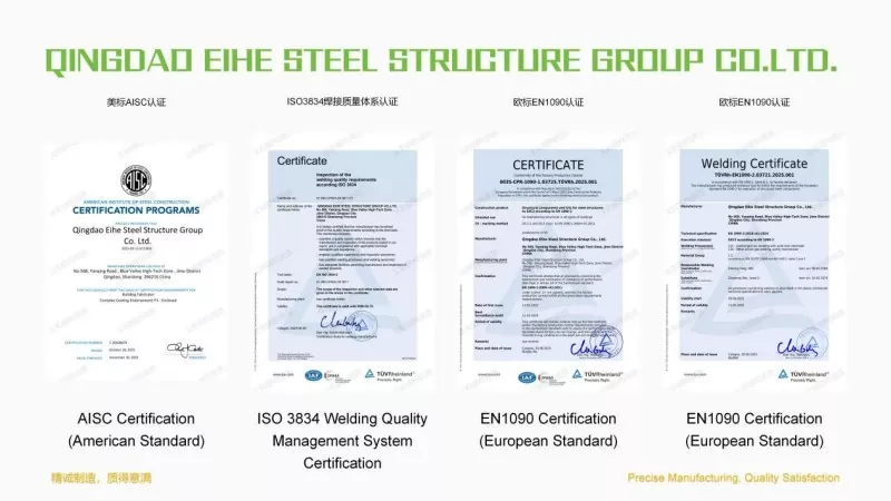 Overseas Project Qualification Certificates for Indoor Basketball Arena Steel Construction